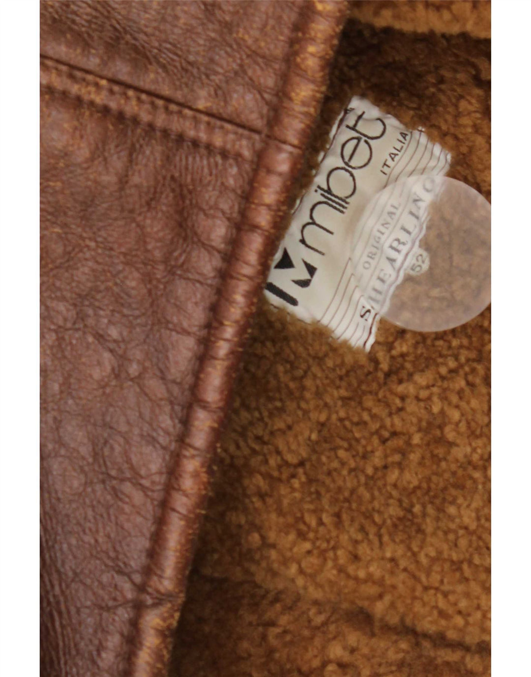 Vintage Ανδρικό Shearling Jacket IT 52 XL Brown Shearling