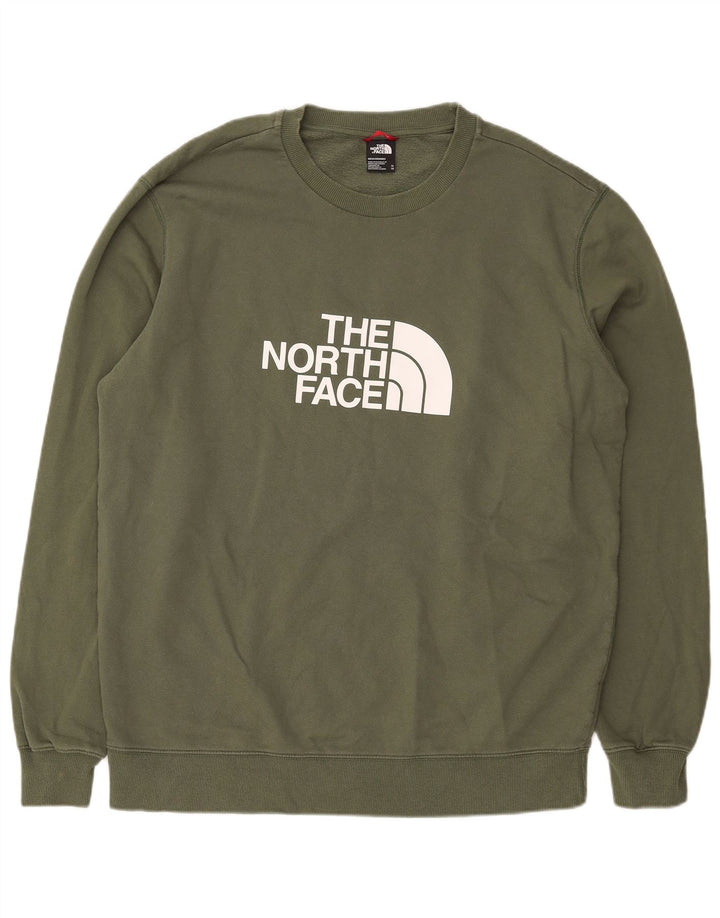 Ανδρικό γραφικό φούτερ North Face Jumper XL Khaki Cotton