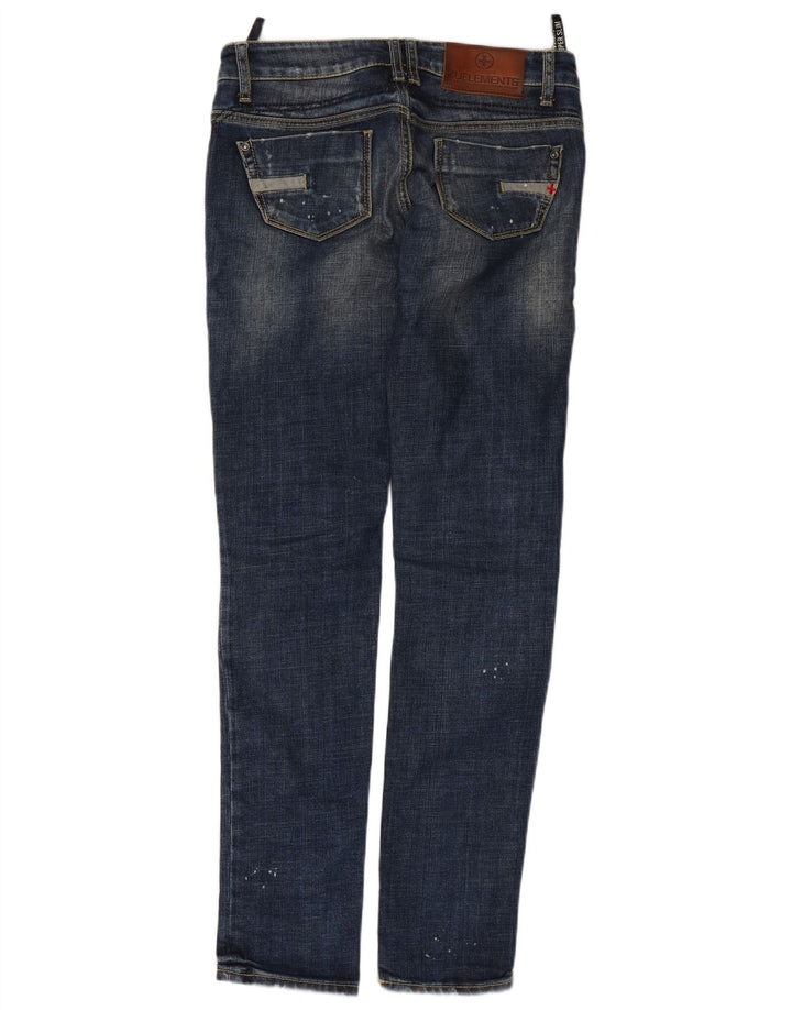 Zu Elements Womens Distressed Skinny Jeans W26 L30 Blue Cotton