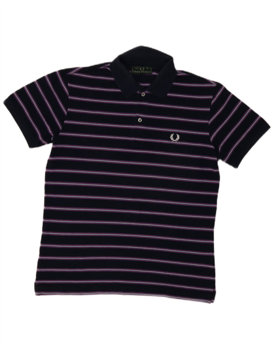 FRED PERRY Ανδρικό πουκάμισο polo μεγάλο μπλε ναυτικό βαμβακερό ριγέ