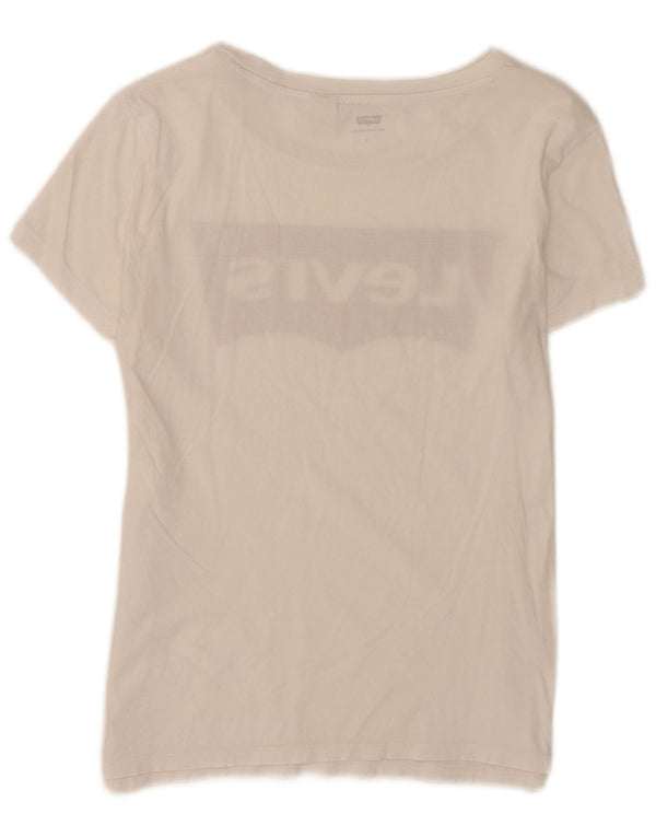 Γυναικείο γραφικό T-Shirt Levi's Top UK 10 Small White