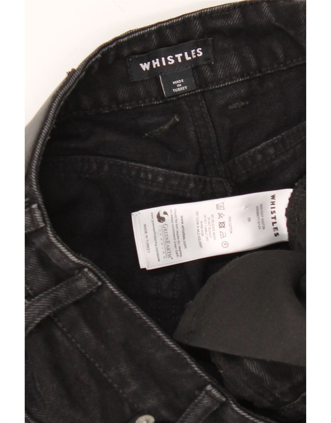 WHISTLES Womens Bootcut Jeans W26 L32 Black Cotton Vintage Whistles and Second-Hand Whistles from Messina Hembry 