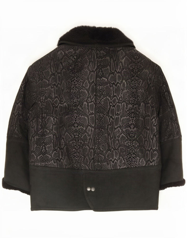 Conbipel Γυναικείο Suede Jacket IT 40 Small Black Animal Print