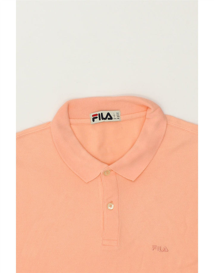 FILA Mens Polo Shirt Medium Pink Vintage Fila and Second-Hand Fila from Messina Hembry 