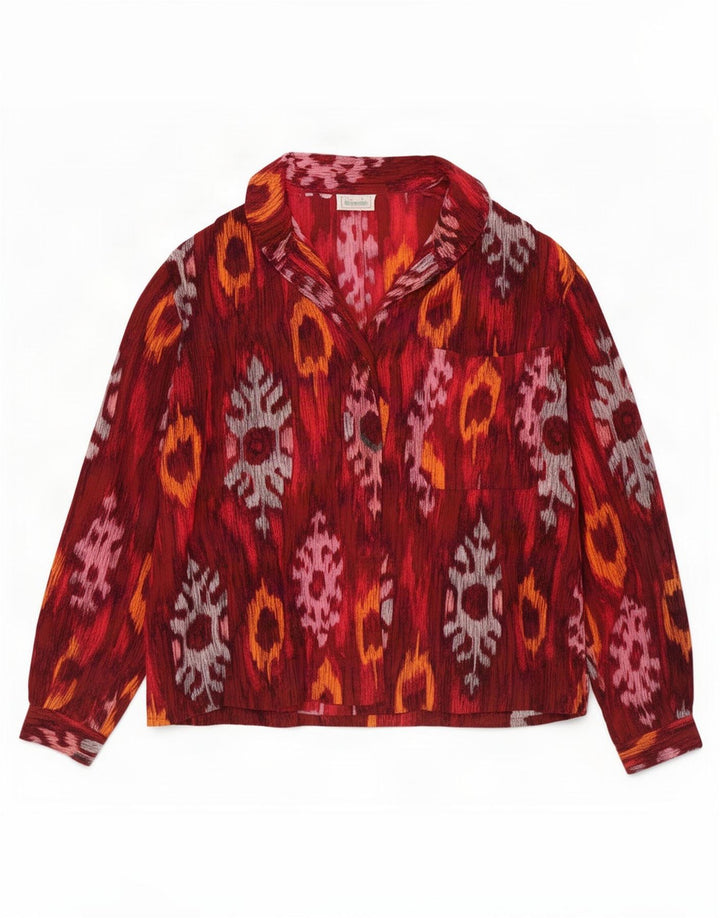 Γυναικεία μπλούζα Benetton UK 12 Medium Red Ikat