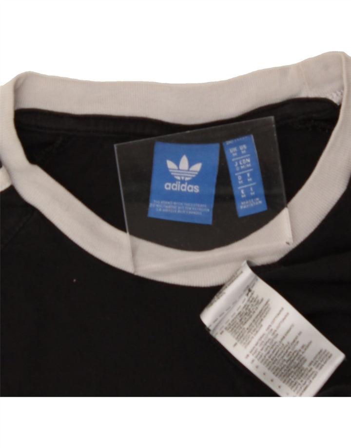 ADIDAS Mens Graphic T-Shirt Top Medium Black Cotton Vintage Adidas and Second-Hand Adidas from Messina Hembry 