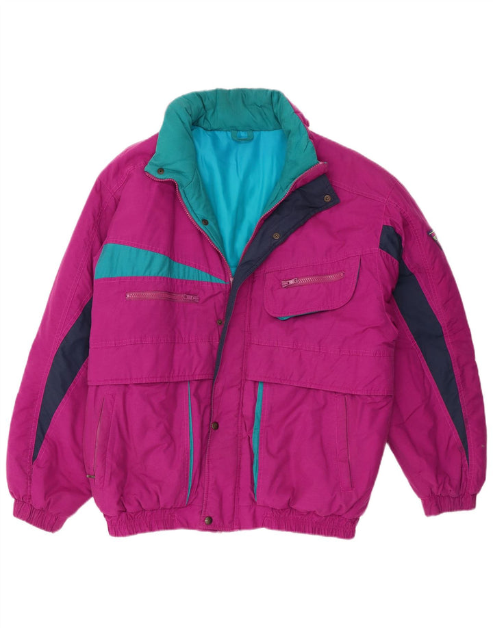 Brugi Ανδρικό μπουφάν με κουκούλα IT 48 Medium Purple Colourblock Polyester