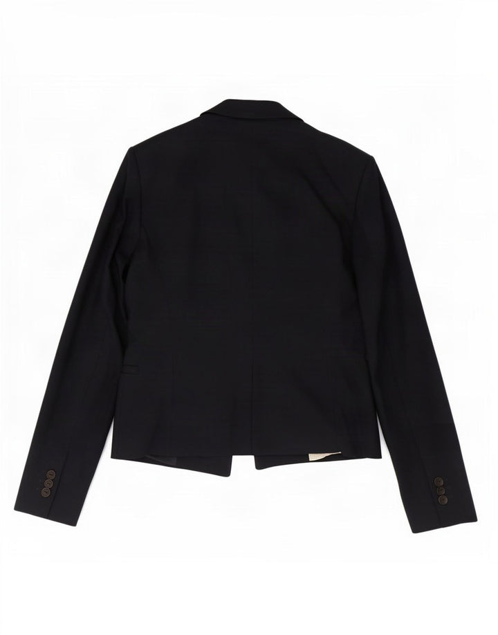 Zara Γυναικείο Μπλέιζερ με 1 Κουμπί Μπουφάν UK 12 Βαμβακερό μεσαίο ναυτικό μπλε