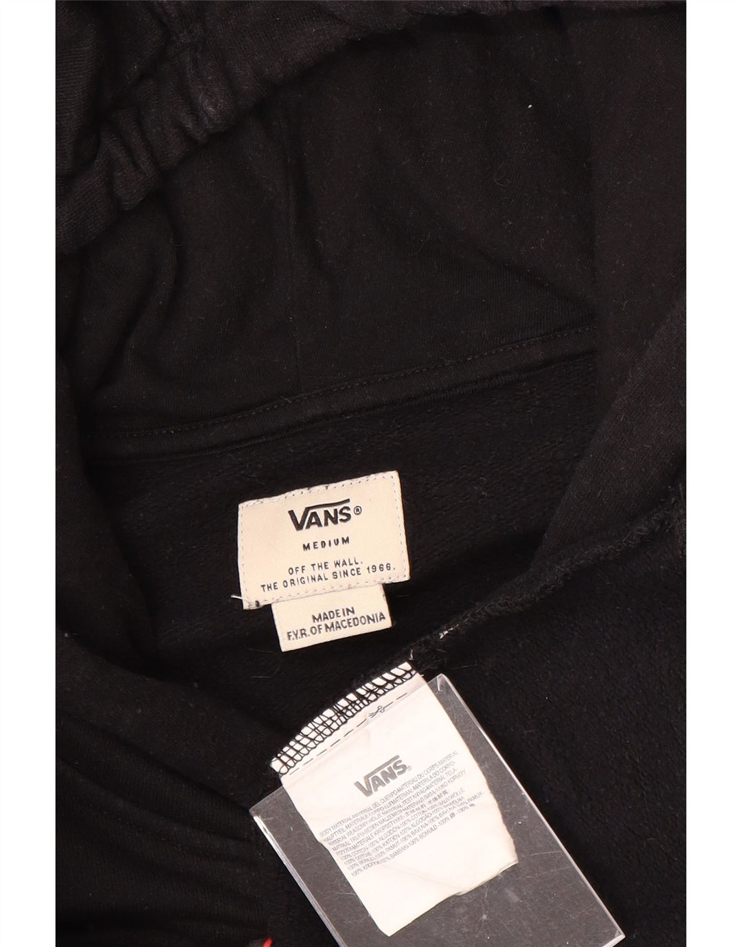 Ανδρικό γραφικό κουκούλα VANS, μεσαίο μαύρο βαμβακερό