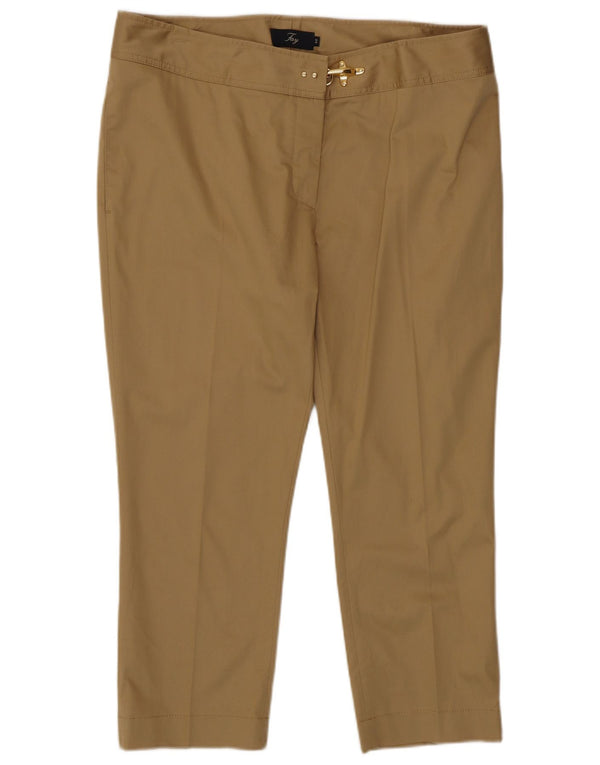 Fay Γυναικείο Παντελόνι Capri EU 48 2XL W36 L22 Μπεζ βαμβακερό