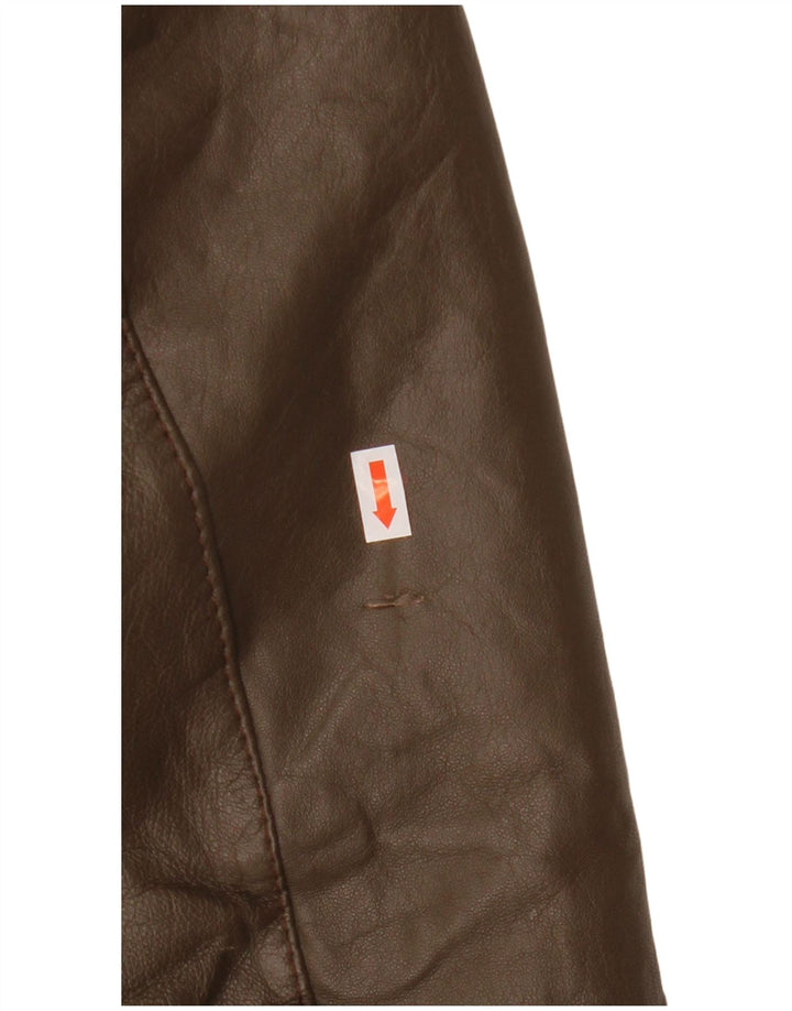 VINTAGE Ανδρικό Δερμάτινο Μπουφάν UK 38 Δερμάτινο Μεσαίο Καφέ