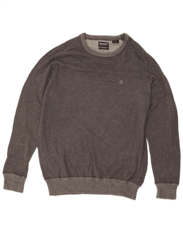 Ανδρικό πουλόβερ Timberland Crew Neck Jumper μεγάλο γκρι βαμβακερό