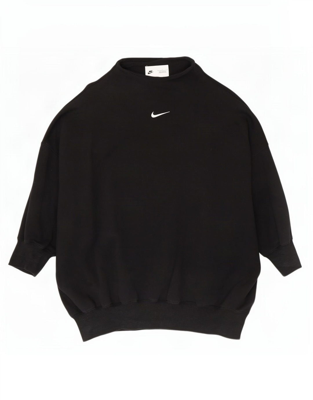 Γυναικείο φούτερ μεγάλου μεγέθους Nike Jumper UK 16 μεγάλο μαύρο βαμβακερό