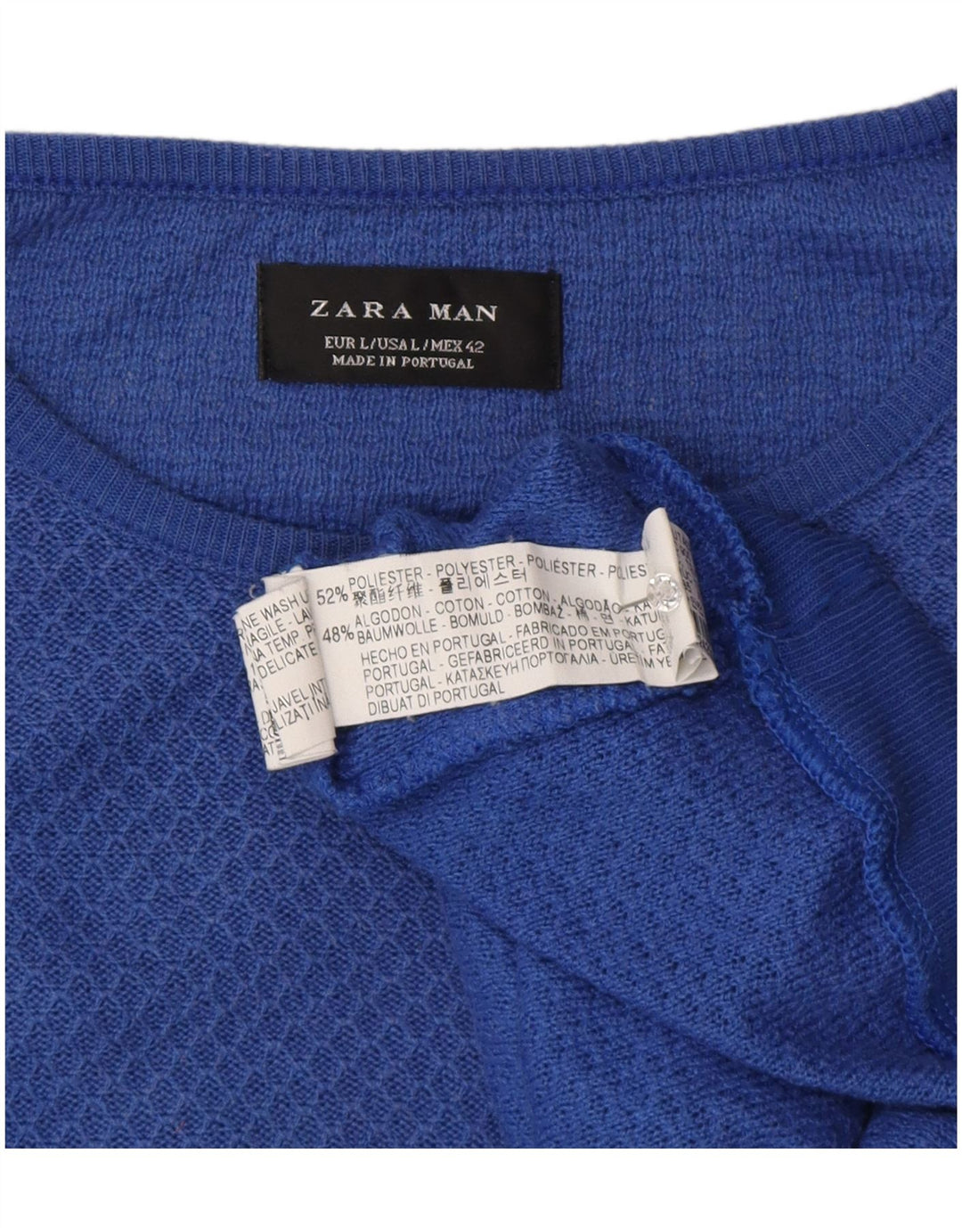 Zara Ανδρικό πουλόβερ με λαιμόκοψη μεγάλου πολυεστέρα
