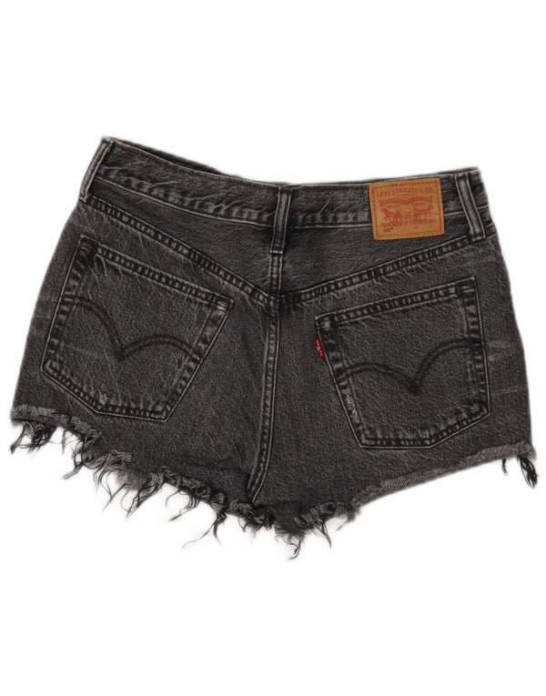 Levi's Womens 501 Distressed τζιν σορτς W28 μεσαίο γκρι βαμβακερό