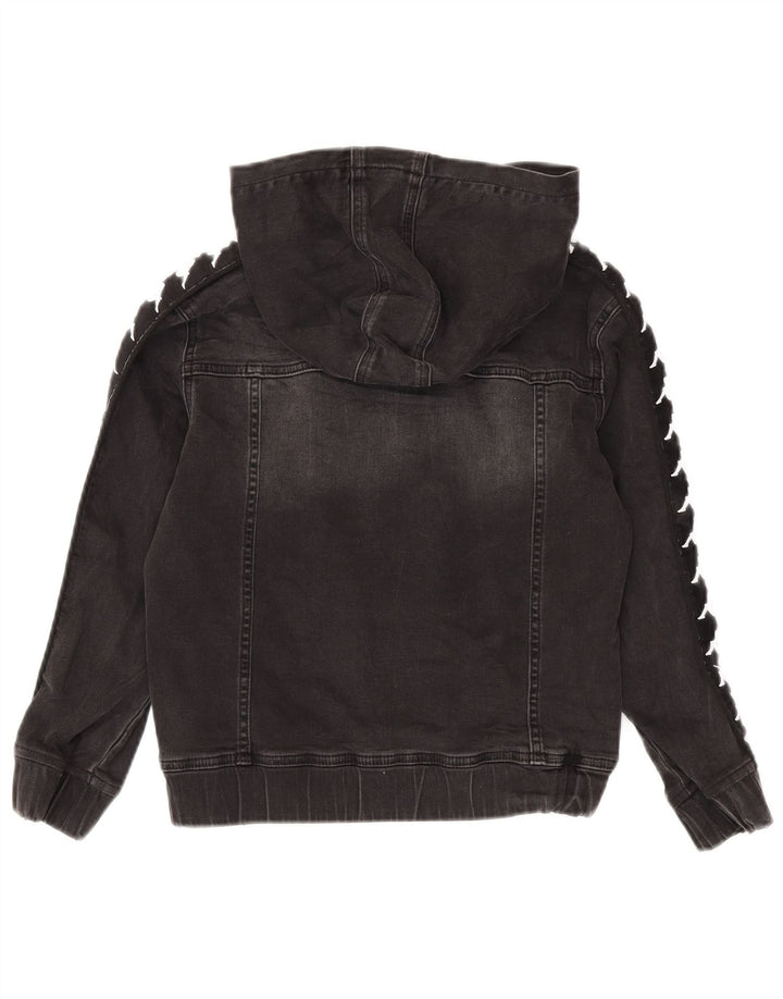 Τζιν μπουφάν Kappa Boys Graphic Hooded 7-8 Years Grey