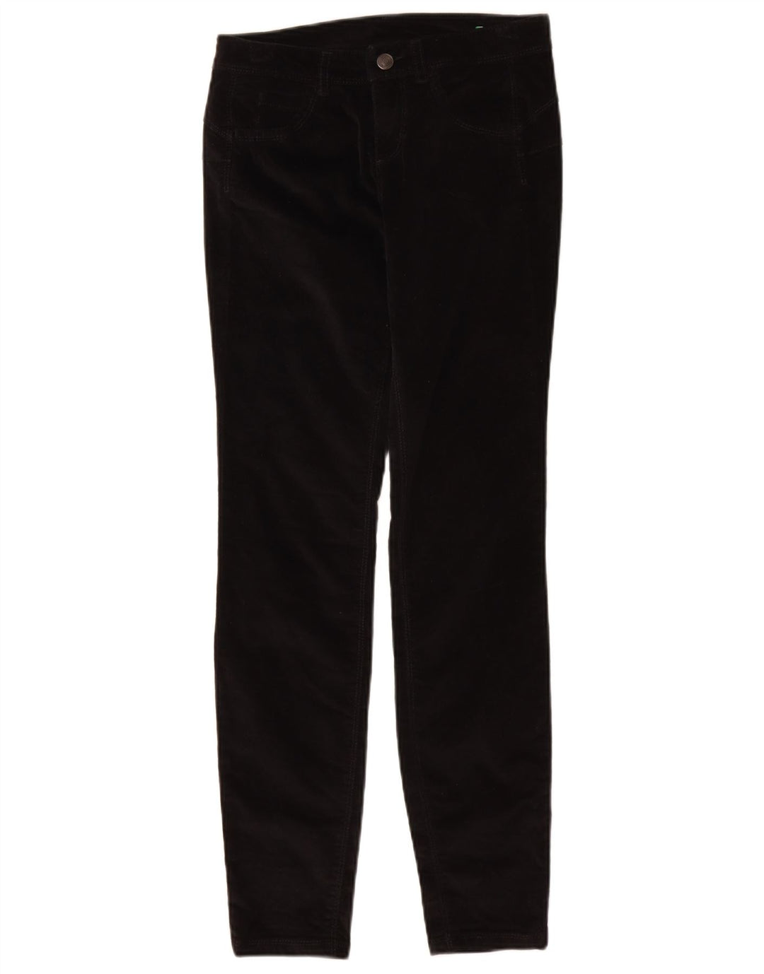 BENETTON Γυναικείο Λεπτό Κοτλέ Παντελόνι W26 L29 Μαύρο