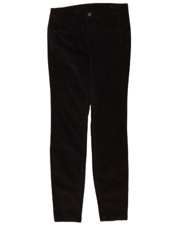 BENETTON Γυναικείο Λεπτό Κοτλέ Παντελόνι W26 L29 Μαύρο