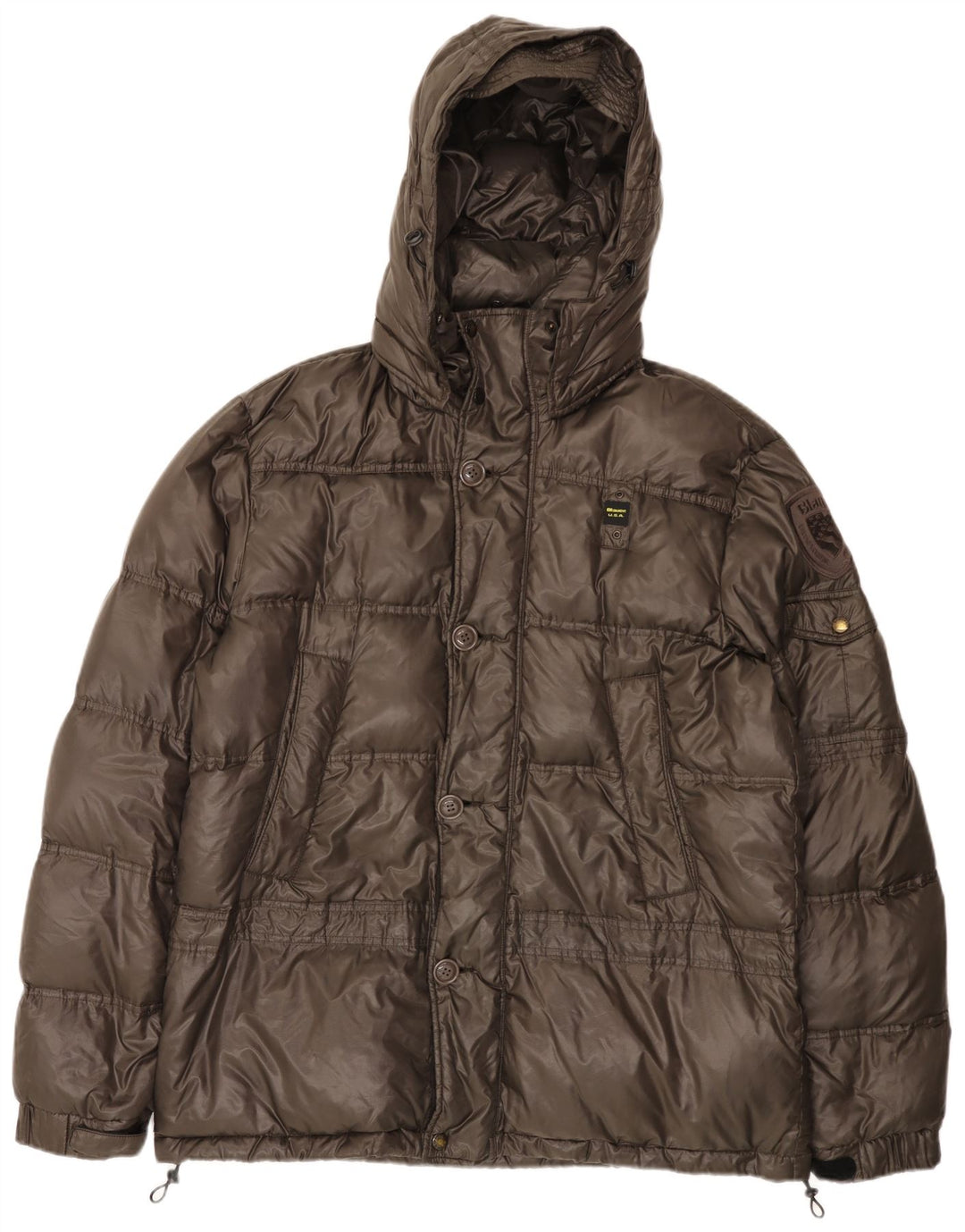 Blauer Ανδρικό μπουφάν με κουκούλα UK 46 3XL καφέ πολυαμίδιο
