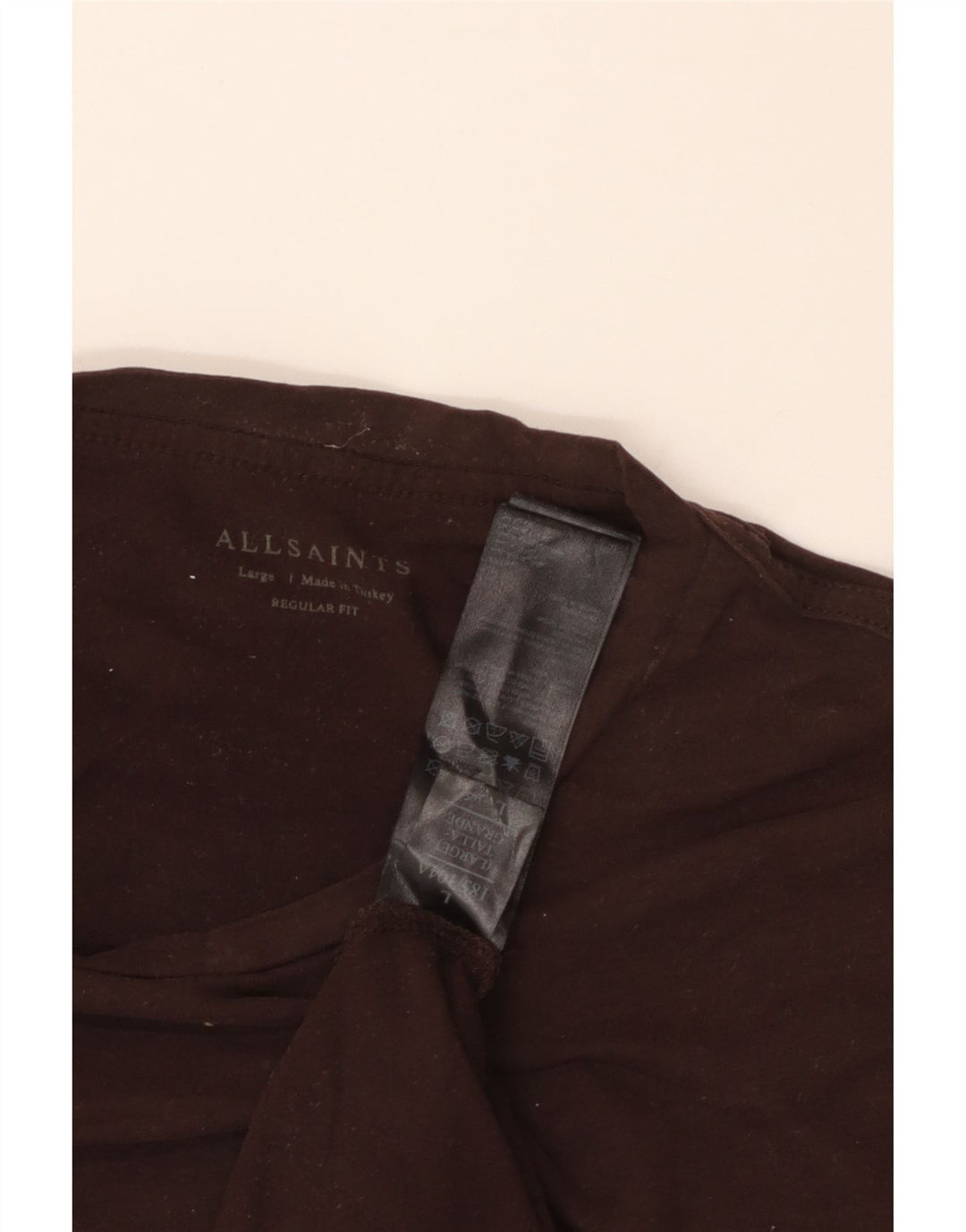 Ανδρικό T-Shirt All Saints Regular Fit Top Large Brown Βαμβακερό