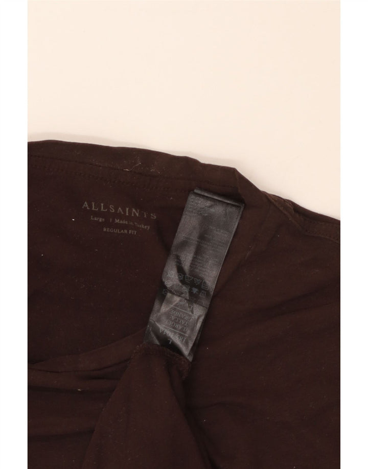 Ανδρικό T-Shirt All Saints Regular Fit Top Large Brown Βαμβακερό