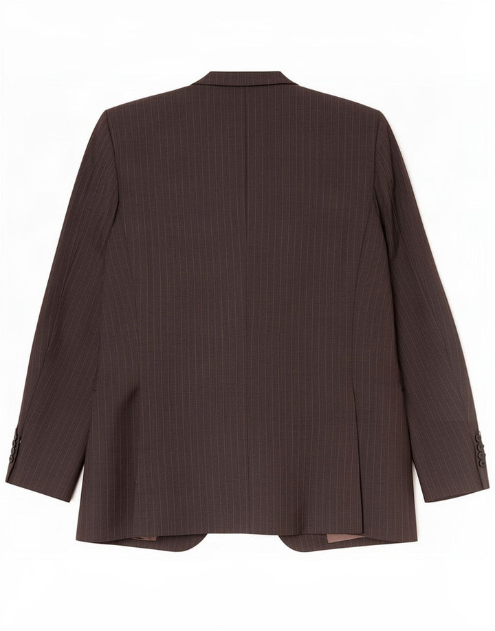 Trussardi Ανδρικό σακάκι σακάκι 3 κουμπιών IT 52 XL Γκρι ριγέ παρθένο μαλλί