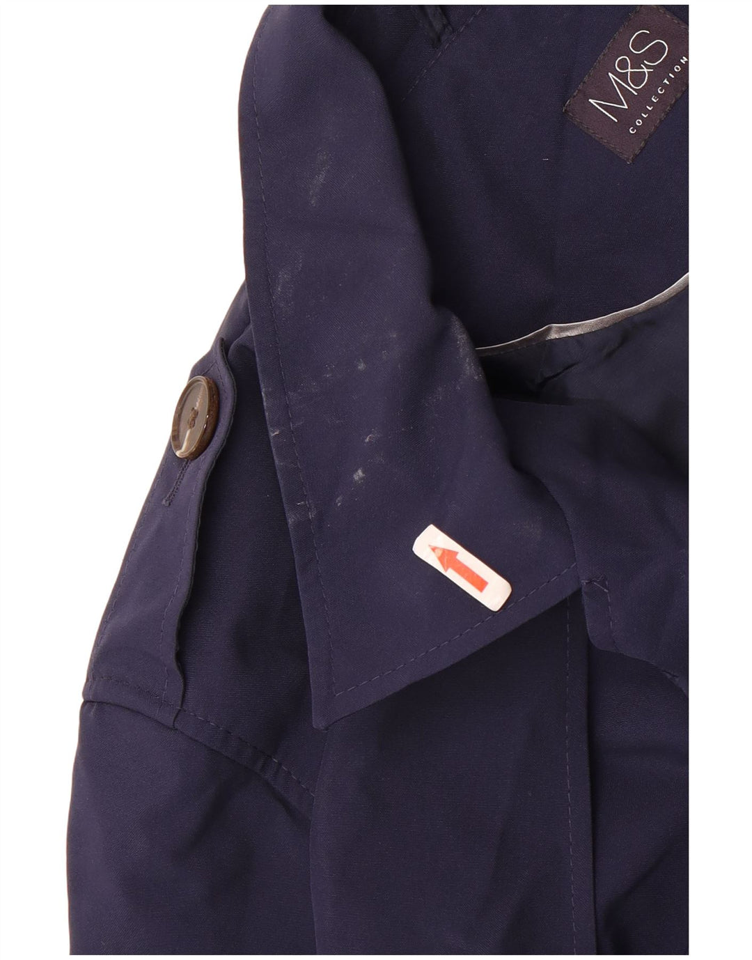 Marks & Spencer Γυναικεία κοντή καμπαρντίνα UK 22 3XL Navy Blue Polyester