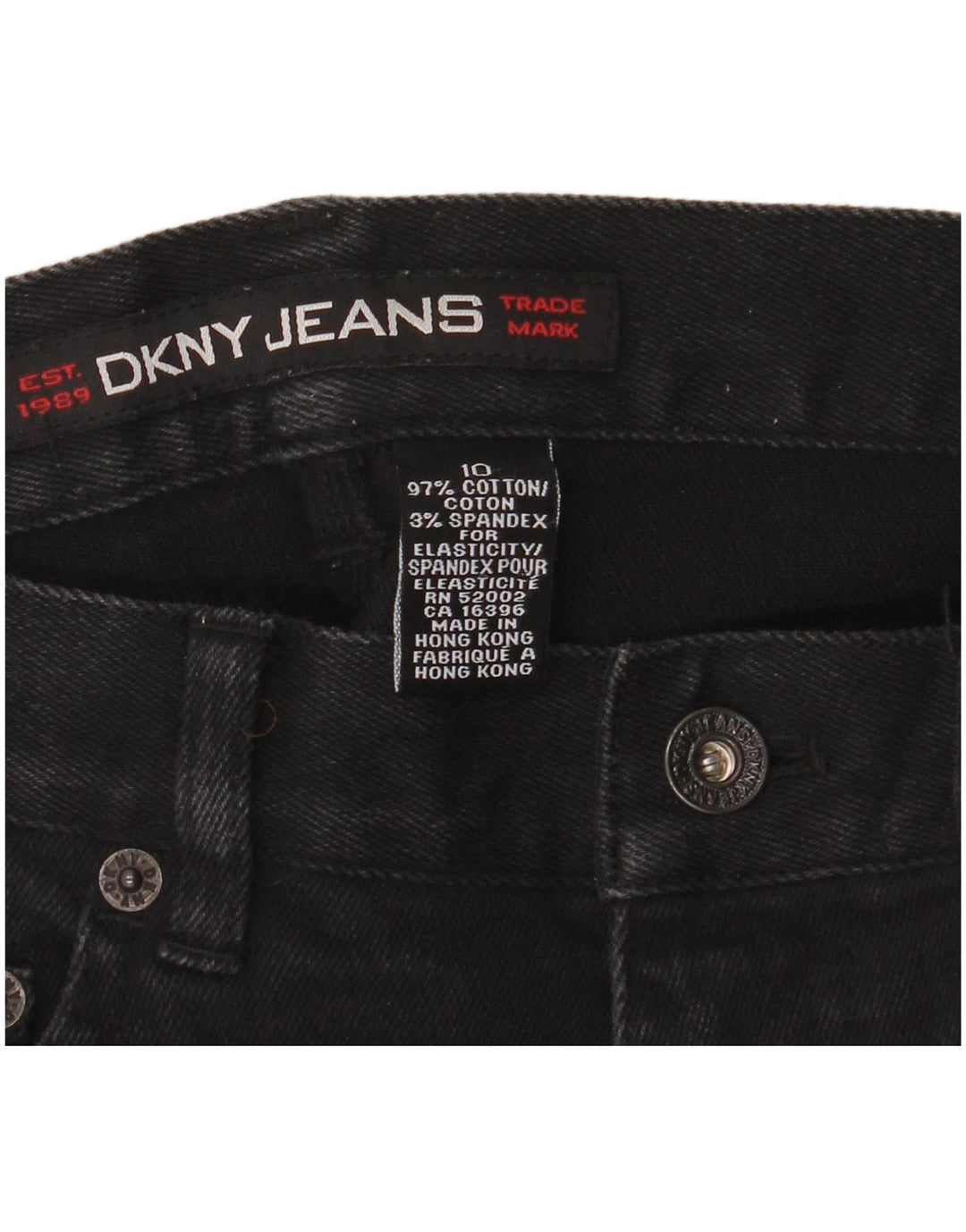 DKNY Γυναικείο Bootcut Jeans US 10 Large W30 L30 Μαύρο βαμβακερό