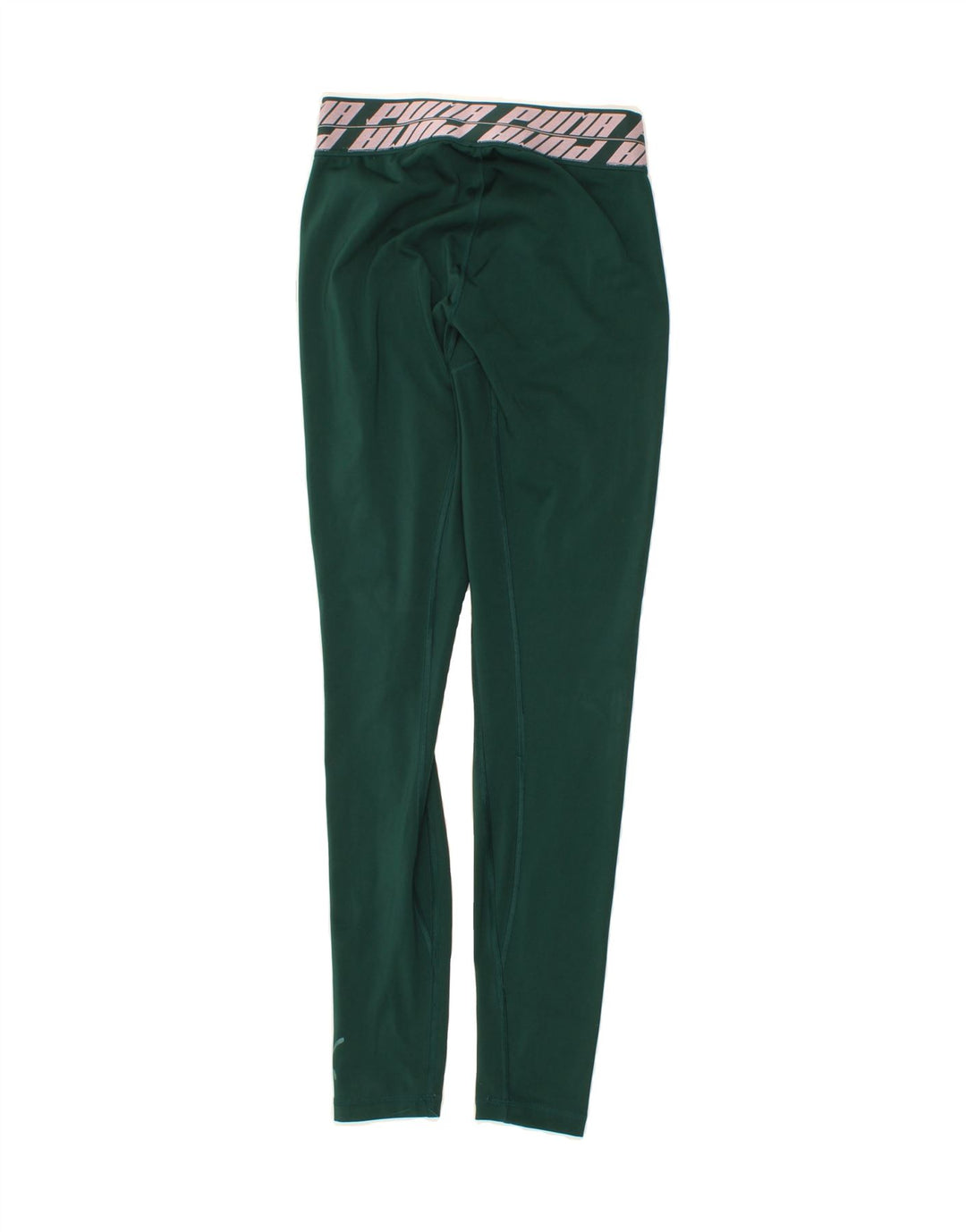 PUMA Womens Graphic Leggings UK 12 Medium  Green Colourblock Polyester Vintage Puma and Second-Hand Puma from Messina Hembry 
