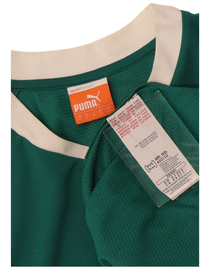 Ανδρικό γραφικό μπλουζάκι Puma Top Small Green Colourblock Πολυεστέρας