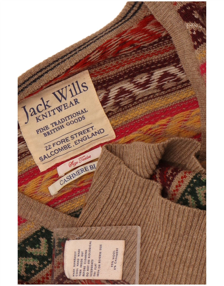 Jack Wills Γυναικείο πουλόβερ με λαιμόκοψη με V λαιμόκοψη UK 12 Medium πολύχρωμο