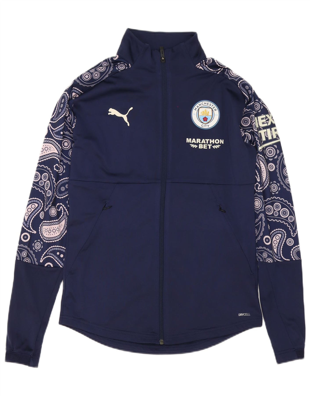 Ανδρική φόρμα φόρμας Puma με γραφικό φόρεμα Top Jacket Μικρό Navy Blue Paisley Polyester