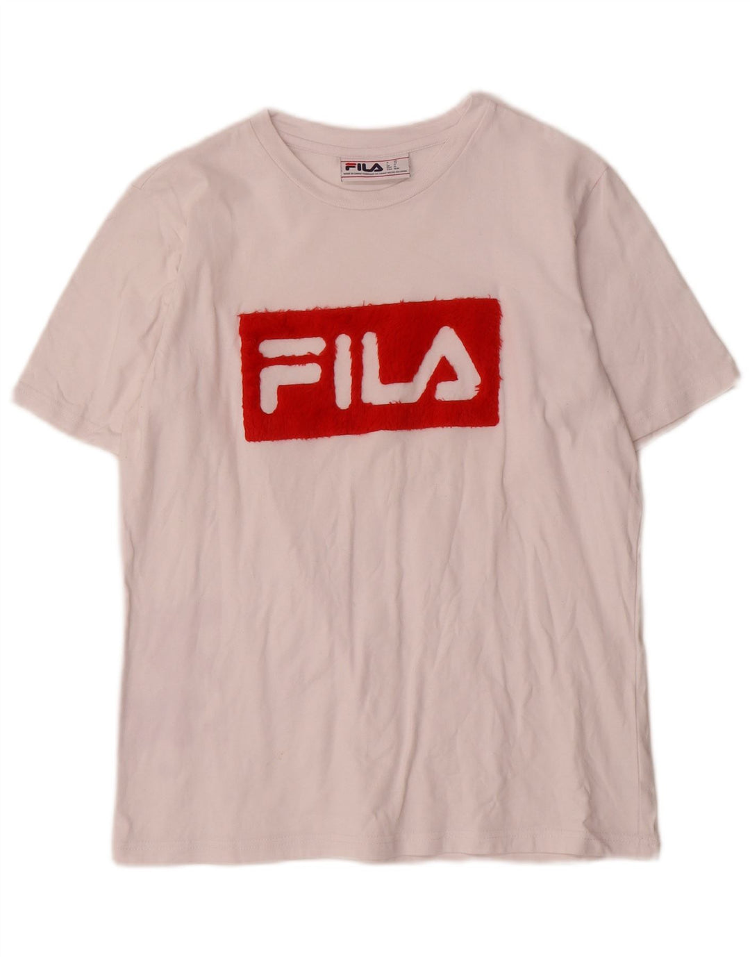 Fila Γυναικείο γραφικό T-Shirt Top UK14 Μεσαίο λευκό βαμβακερό