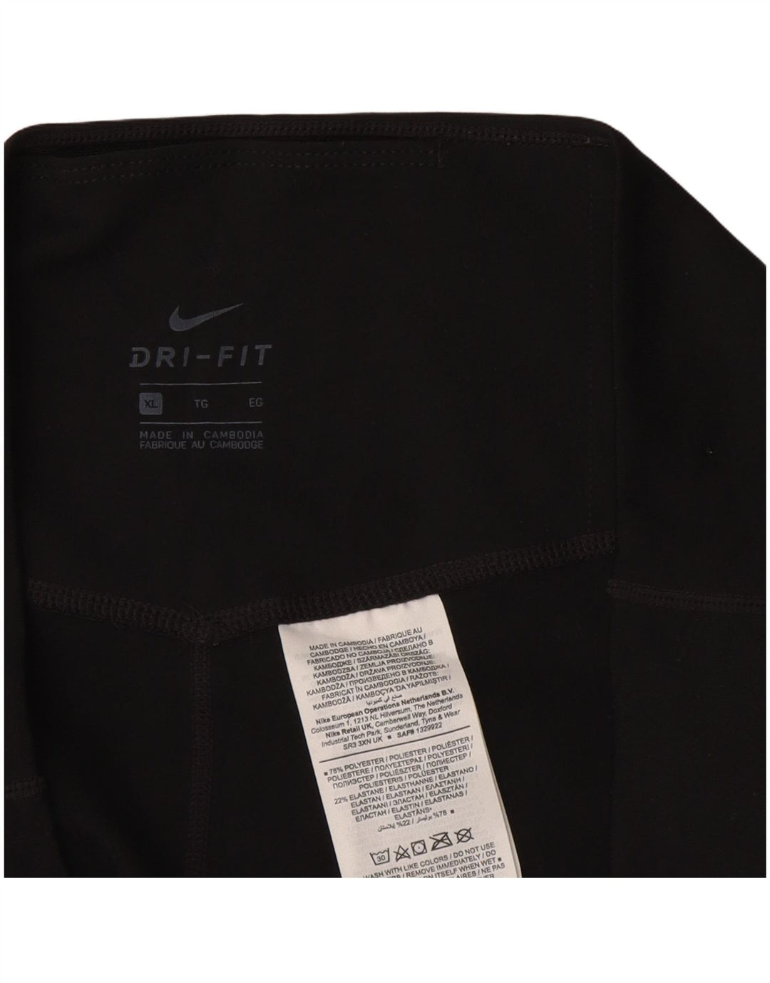 Γυναικείο κολάν NIKE Dri Fit UK 18 XL Μαύρο πολυεστέρα