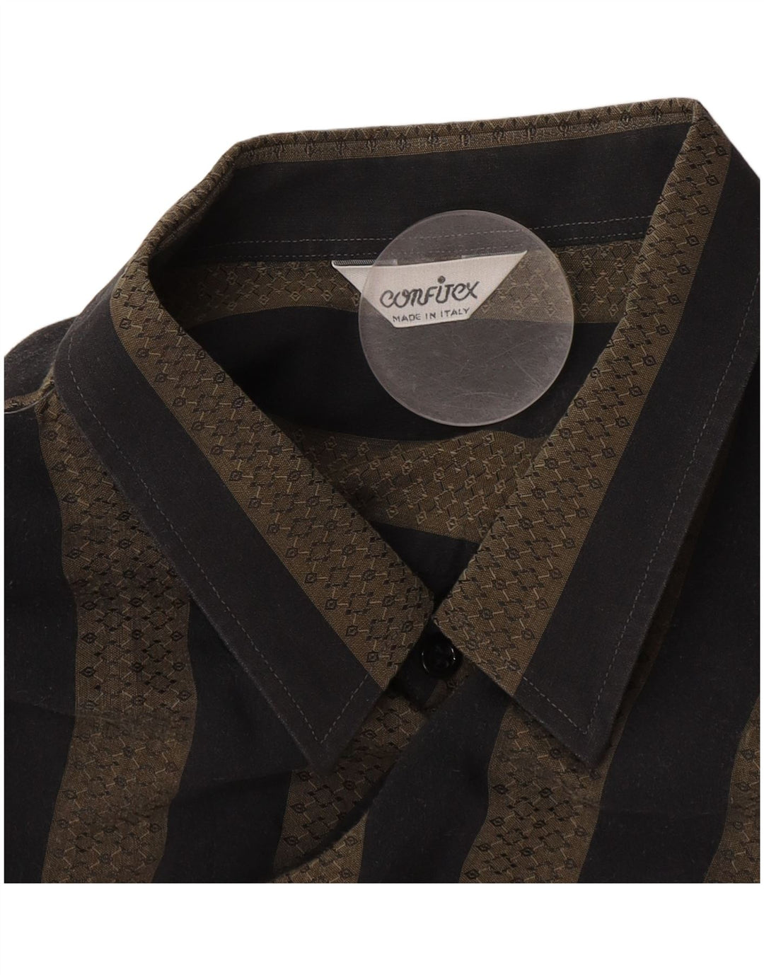 Ανδρικό πουκάμισο VINTAGE XL Γκρι ριγέ