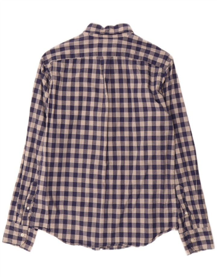Ανδρικό πουκάμισο J. CREW Slim Small Navy Blue Gingham Cotton