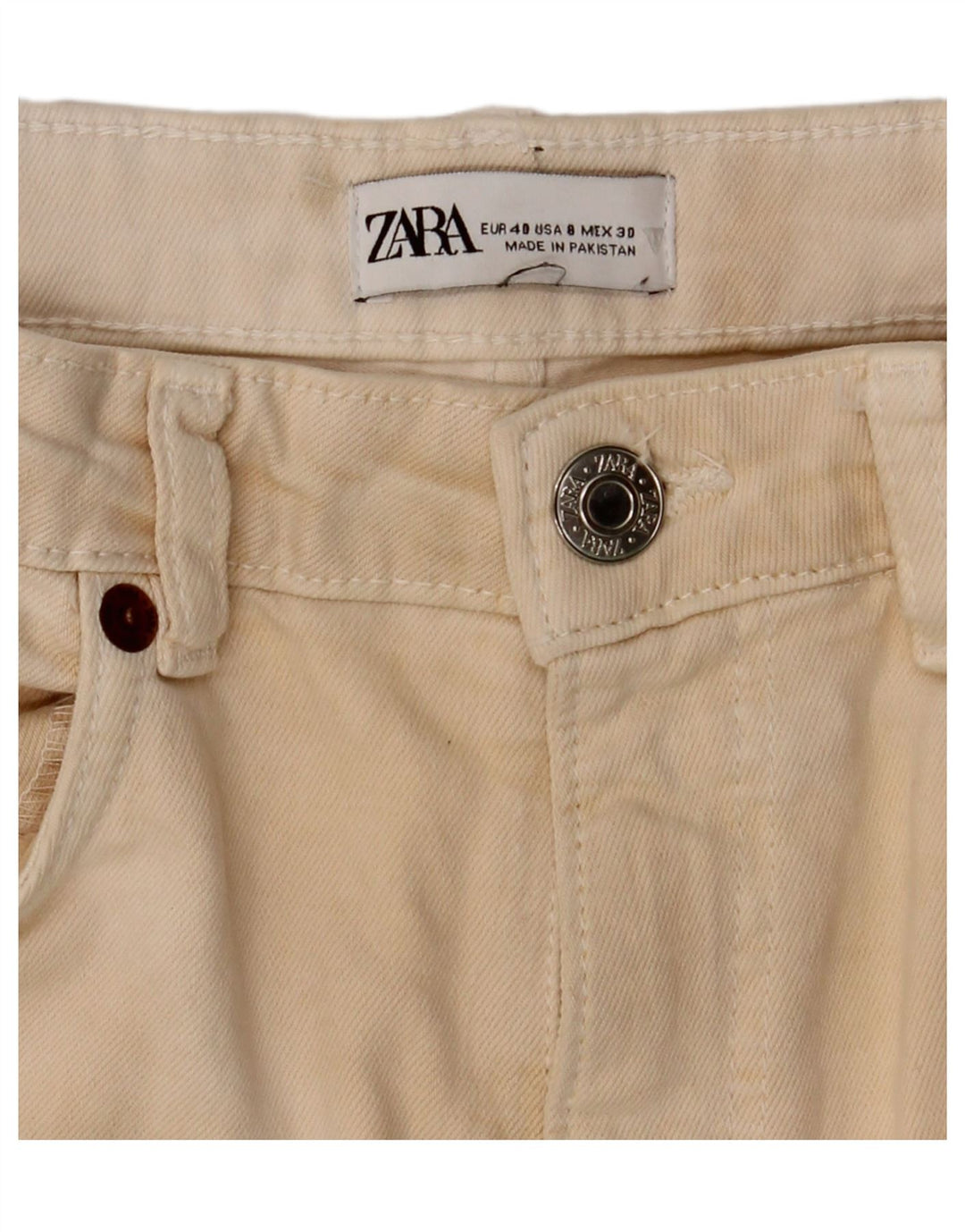 Zara Γυναικείο Bootcut Casual Παντελόνι EU 40 Medium W30 L26 Beige