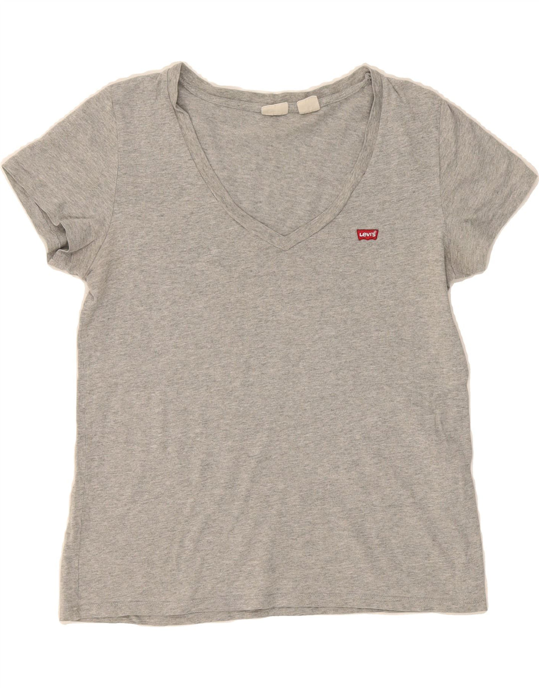LEVI'S Womens T-Shirt Top UK 14 Medium Grey Cotton Vintage Levi's and Second-Hand Levi's from Messina Hembry 