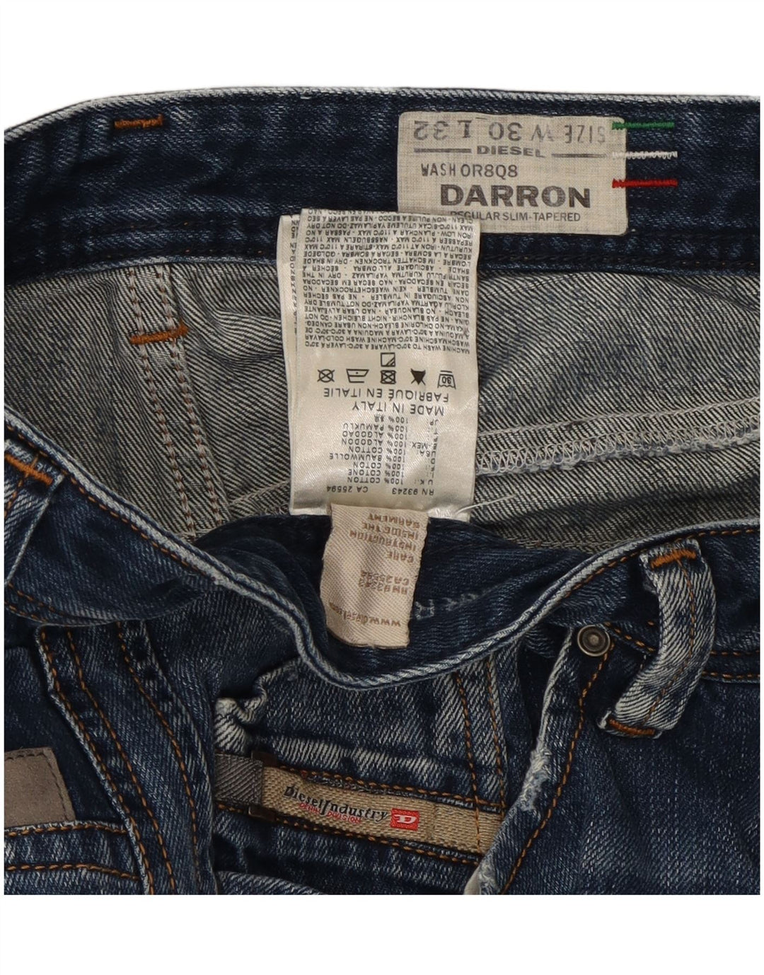Ανδρικά Diesel Darron Distressed Slim Tapered Jeans W30 L32 Blue Cotton