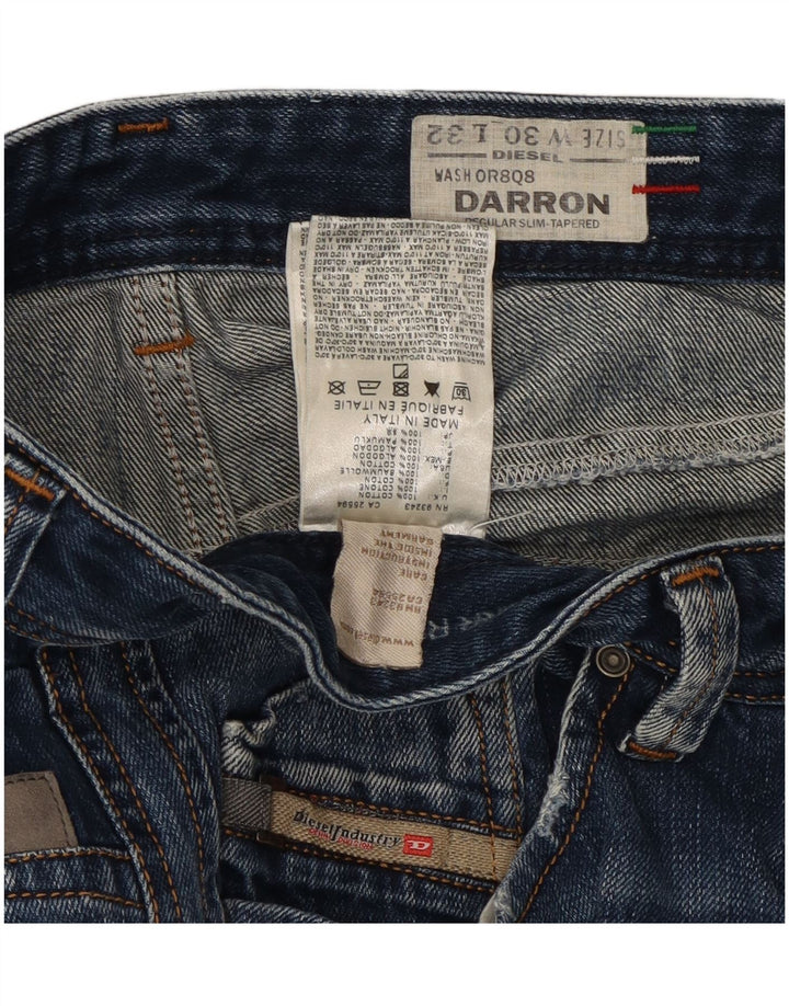 Ανδρικά Diesel Darron Distressed Slim Tapered Jeans W30 L32 Blue Cotton