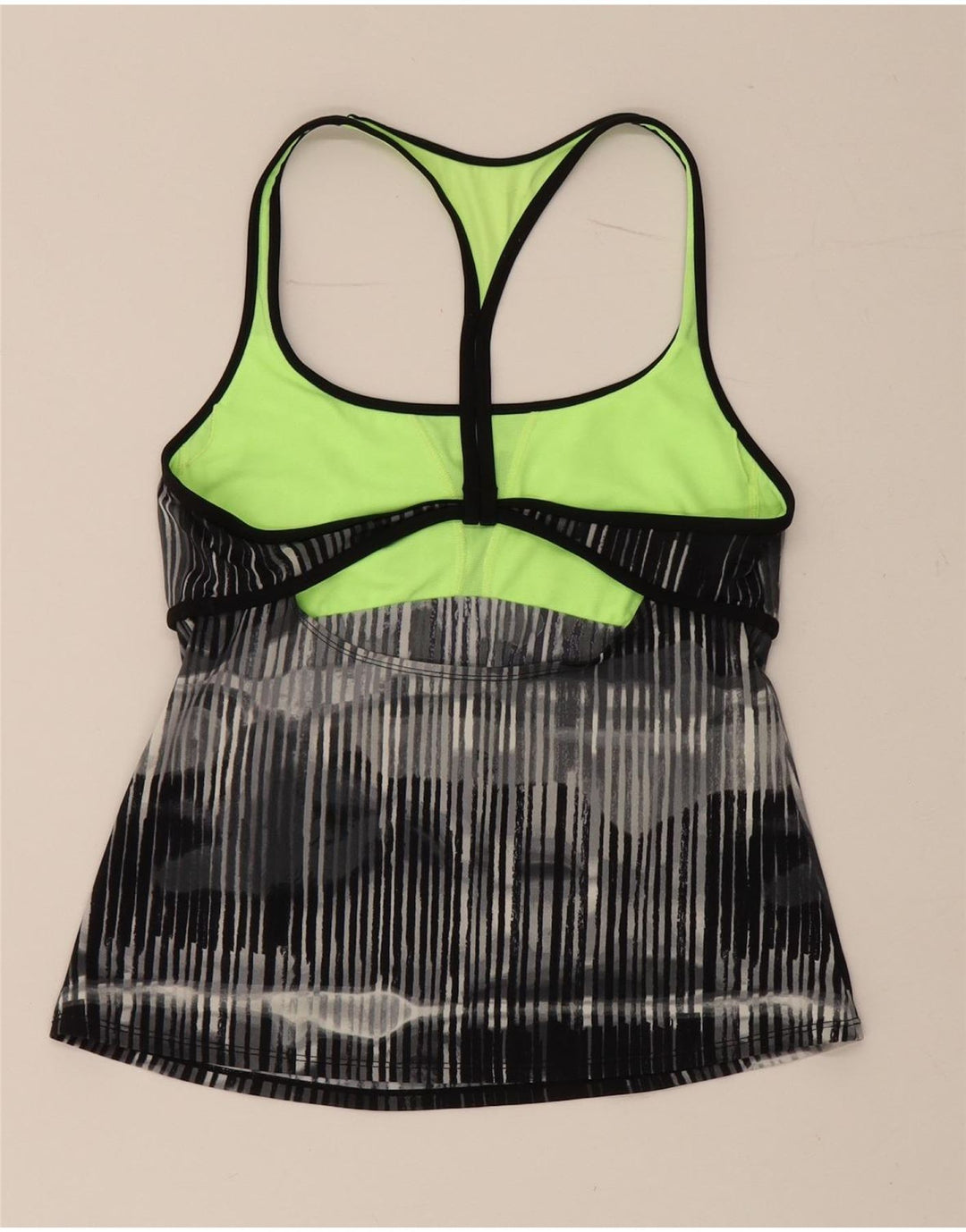 Nike γυναικείο γιλέκο UK 14 Large μαύρο ριγέ πολυαμίδιο