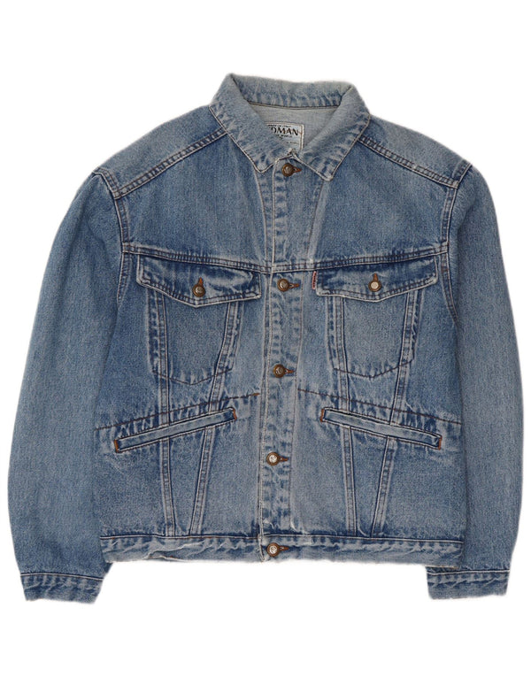 Vintage Ανδρικό Τζιν Μπουφάν UK 38 Medium Blue