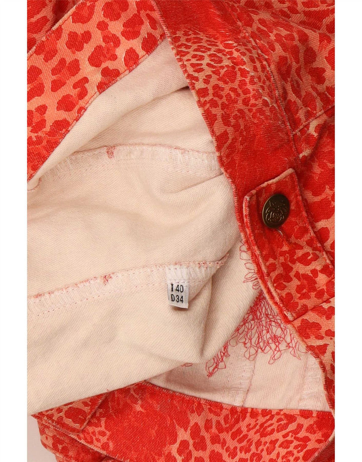 Blumarine Γυναικείο Τζιν μπουφάν IT 40 Small Red Animal Print