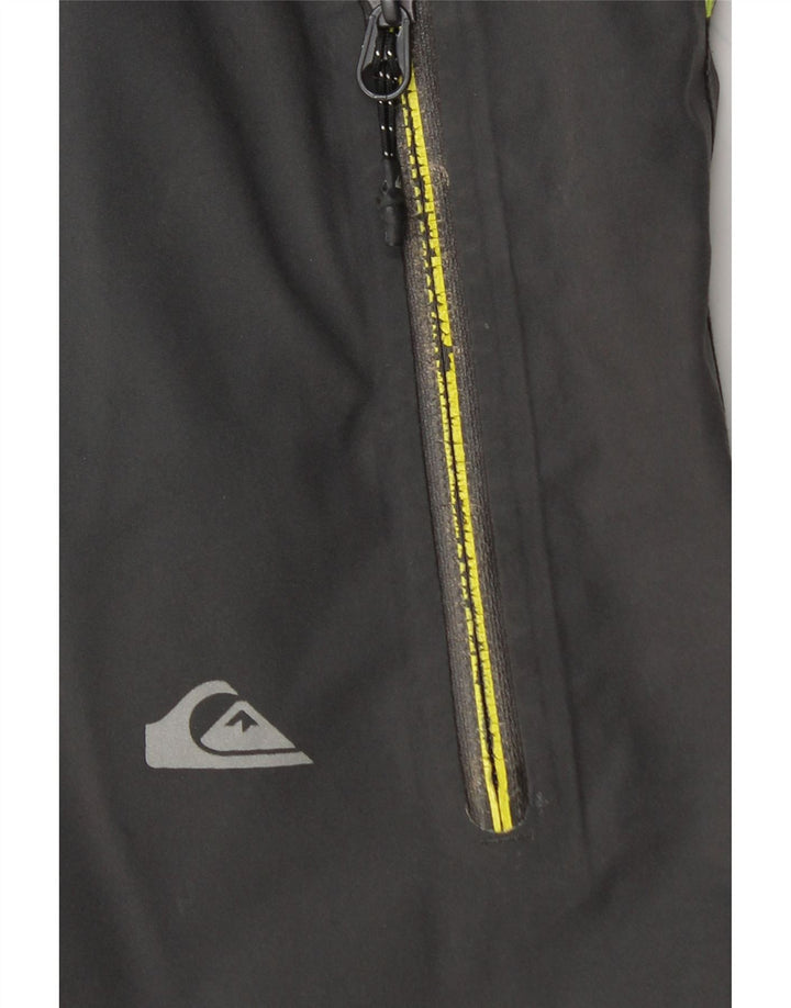 QUIKSILVER Mens Hooded Rain Jacket UK 38 Medium Grey Nylon