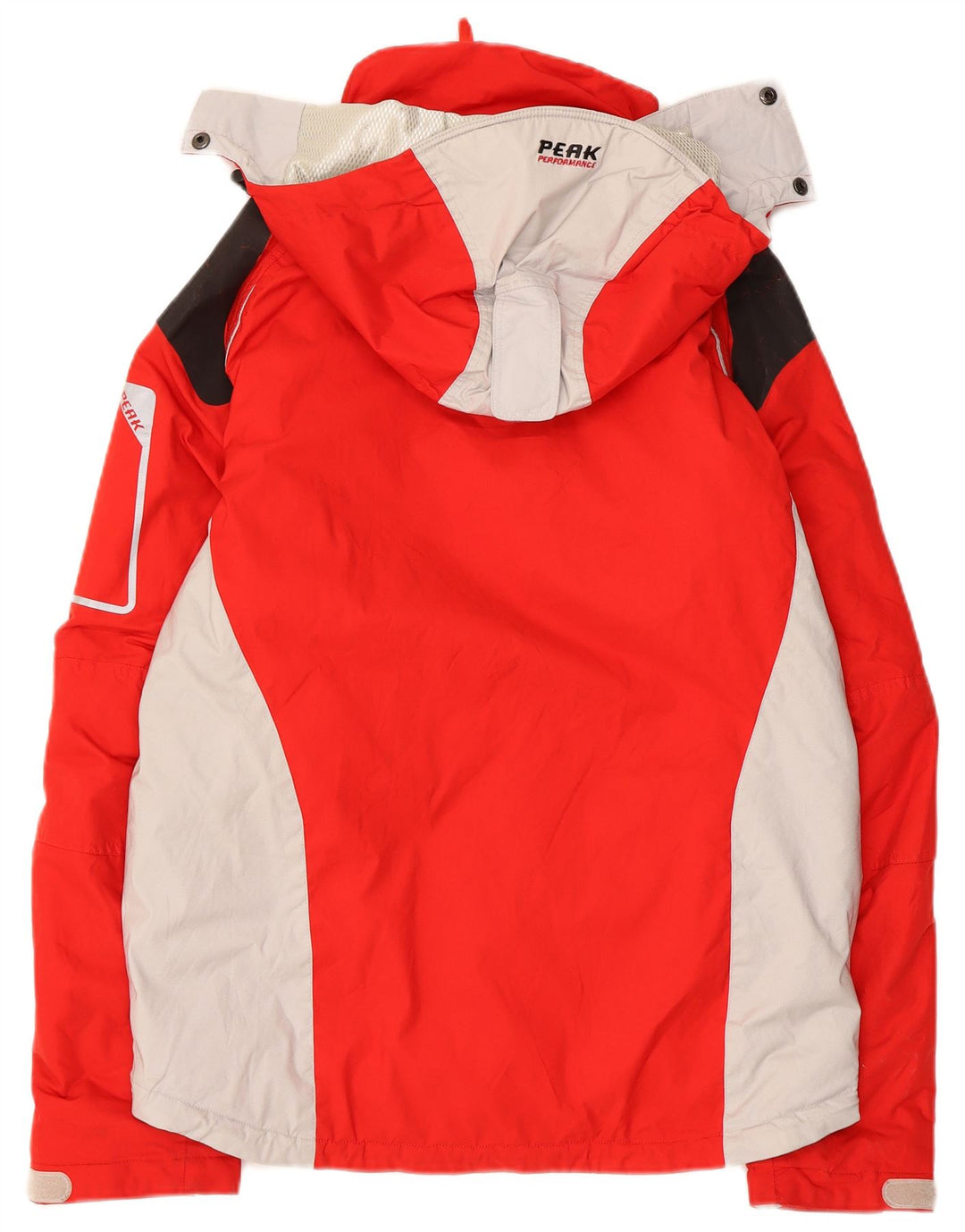 Ανδρικό μπουφάν σκι με κουκούλα Peak Performance UK 38 Medium Red Colourblock