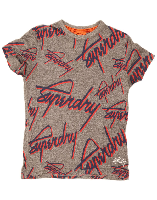 Ανδρικό γραφικό μπλουζάκι Superdry, βαμβακερό, μικρό γκρι