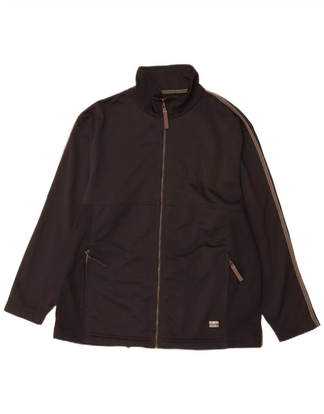 Ανδρική αθλητική φόρμα LOTTO Top μπουφάν μεγάλο μαύρο πολυεστέρα