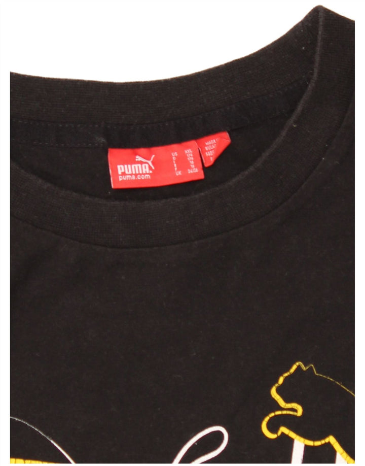 PUMA Boys Graphic T-Shirt Top 15-16 Years Black