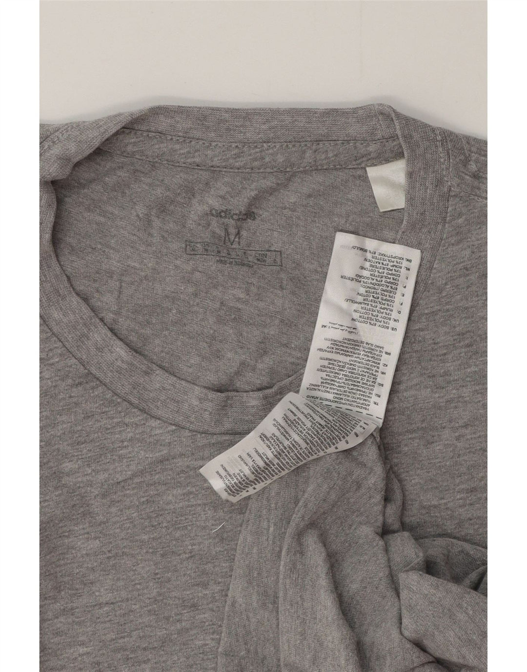 Ανδρικό μπλουζάκι ADIDAS Τοπ μεσαίου γκρι βαμβακερό