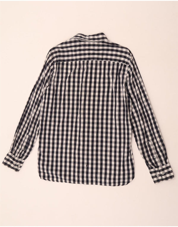 Tommy Hilfiger Mens Custom Fit Shirt Size 15 1/2 16 Medium Blue Gingham